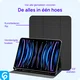 Apple iPad Pro 11 Hoes Luxe Tri-Fold Book Case Kunst Leer Zwart afbeelding 2