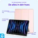 Apple iPad Pro 11 Hoes Luxe Tri-Fold Book Case Kunst Leer Roze afbeelding 2