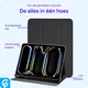 Apple iPad Pro 11 (2024/2025) Hoes Luxe Tri-Fold Book Case Kunst Leer Zwart afbeelding 2