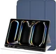 Apple iPad Pro 11 (2024/2025) Hoes Luxe Tri-Fold Book Case Kunst Leer Blauw