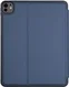 Apple iPad Pro 11 (2024/2025) Hoes Luxe Tri-Fold Book Case Kunst Leer Blauw afbeelding 8