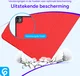 Apple iPad Pro 11 (2024/2025) Hoes Luxe Tri-Fold Book Case Kunst Leer Rood afbeelding 3