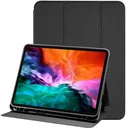 Apple iPad Pro 12.9 Hoes Luxe Tri-Fold Book Case Kunst Leer Zwart