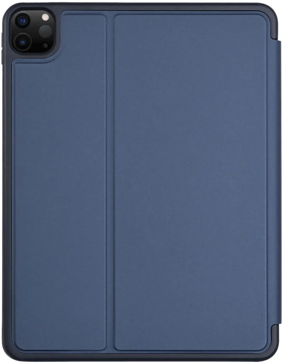 Apple iPad Pro 12.9 Hoes Luxe Tri-Fold Book Case Kunst Leer Blauw afbeelding 8