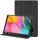 Samsung Galaxy Tab A 10.1 (2019) Hoes Luxe Tri-Fold Book Case Kunst Leer Zwart