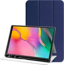 Samsung Galaxy Tab A 10.1 (2019) Hoes Luxe Tri-Fold Book Case Kunst Leer Blauw