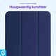 Samsung Galaxy Tab A 10.1 (2019) Hoes Luxe Tri-Fold Book Case Kunst Leer Blauw afbeelding 6