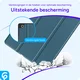 Samsung Galaxy Tab A7 (2020/2022) Hoes Luxe Tri-Fold Book Case Kunst Leer Blauw afbeelding 2