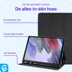 Samsung Galaxy Tab A7 Lite Hoes Luxe Tri-Fold Book Case Kunst Leer Zwart afbeelding 3