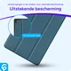Samsung Galaxy Tab A7 Lite Hoes Luxe Tri-Fold Book Case Kunst Leer Blauw afbeelding 2