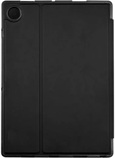 Samsung Galaxy Tab A8 Hoes Luxe Tri-Fold Book Case Kunst Leer Zwart afbeelding 8