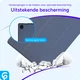 Samsung Galaxy Tab A8 Hoes Luxe Tri-Fold Book Case Kunst Leer Blauw afbeelding 2