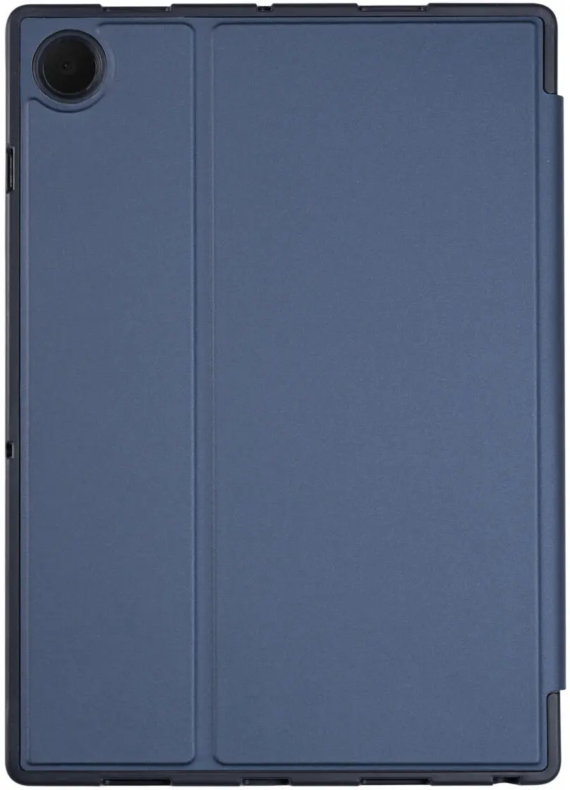 Samsung Galaxy Tab A8 Hoes Luxe Tri-Fold Book Case Kunst Leer Blauw afbeelding 8