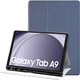 Samsung Galaxy Tab A9 Hoes Luxe Tri-Fold Book Case Kunst Leer Blauw
