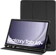 Samsung Galaxy Tab A9 Plus Hoes Luxe Tri-Fold Book Case Kunst Leer Zwart