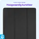 Samsung Galaxy Tab A9 Plus Hoes Luxe Tri-Fold Book Case Kunst Leer Zwart afbeelding 6