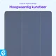 Samsung Galaxy Tab A9 Plus Hoes Luxe Tri-Fold Book Case Kunst Leer Blauw afbeelding 6