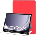 Samsung Galaxy Tab A9 Plus Hoes Luxe Tri-Fold Book Case Kunst Leer Rood