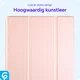 Samsung Galaxy Tab A9 Plus Hoes Luxe Tri-Fold Book Case Kunst Leer Roze afbeelding 6