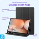 Samsung Galaxy Tab S10+/S9+/S9 FE+ Hoes Luxe Tri-Fold Book Case Kunst Leer Zwart afbeelding 5