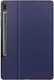 Samsung Galaxy Tab S10+/S9+/S9 FE+ Hoes Luxe Tri-Fold Book Case Kunst Leer Blauw afbeelding 8