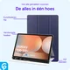 Samsung Galaxy Tab S10+/S9+/S9 FE+ Hoes Luxe Tri-Fold Book Case Kunst Leer Blauw afbeelding 5
