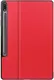 Samsung Galaxy Tab S10+/S9+/S9 FE+ Hoes Luxe Tri-Fold Book Case Kunst Leer Rood afbeelding 8