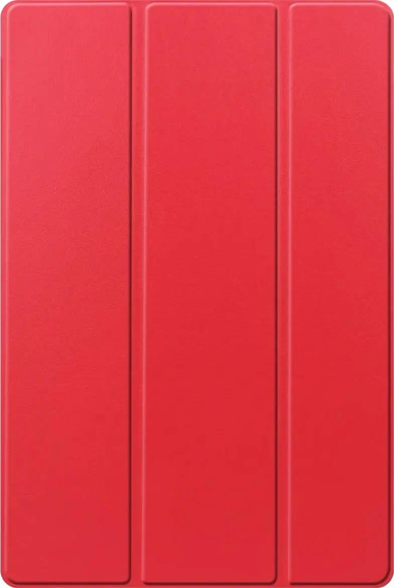 Samsung Galaxy Tab S10+/S9+/S9 FE+ Hoes Luxe Tri-Fold Book Case Kunst Leer Rood afbeelding 9