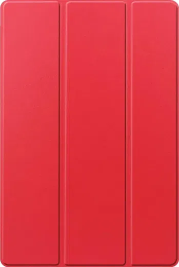 Samsung Galaxy Tab S10+/S9+/S9 FE+ Hoes Luxe Tri-Fold Book Case Kunst Leer Rood afbeelding 9