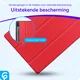 Samsung Galaxy Tab S10+/S9+/S9 FE+ Hoes Luxe Tri-Fold Book Case Kunst Leer Rood afbeelding 2