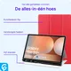 Samsung Galaxy Tab S10+/S9+/S9 FE+ Hoes Luxe Tri-Fold Book Case Kunst Leer Rood afbeelding 3