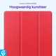 Samsung Galaxy Tab S10+/S9+/S9 FE+ Hoes Luxe Tri-Fold Book Case Kunst Leer Rood afbeelding 6