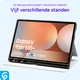 Samsung Galaxy Tab S10+/S9+/S9 FE+ Hoes Luxe Tri-Fold Book Case Kunst Leer Roze afbeelding 5