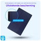 Samsung Tab S10 Ultra / S9 Ultra Hoes Luxe Tri-Fold Book Case Kunst Leer Blauw afbeelding 2