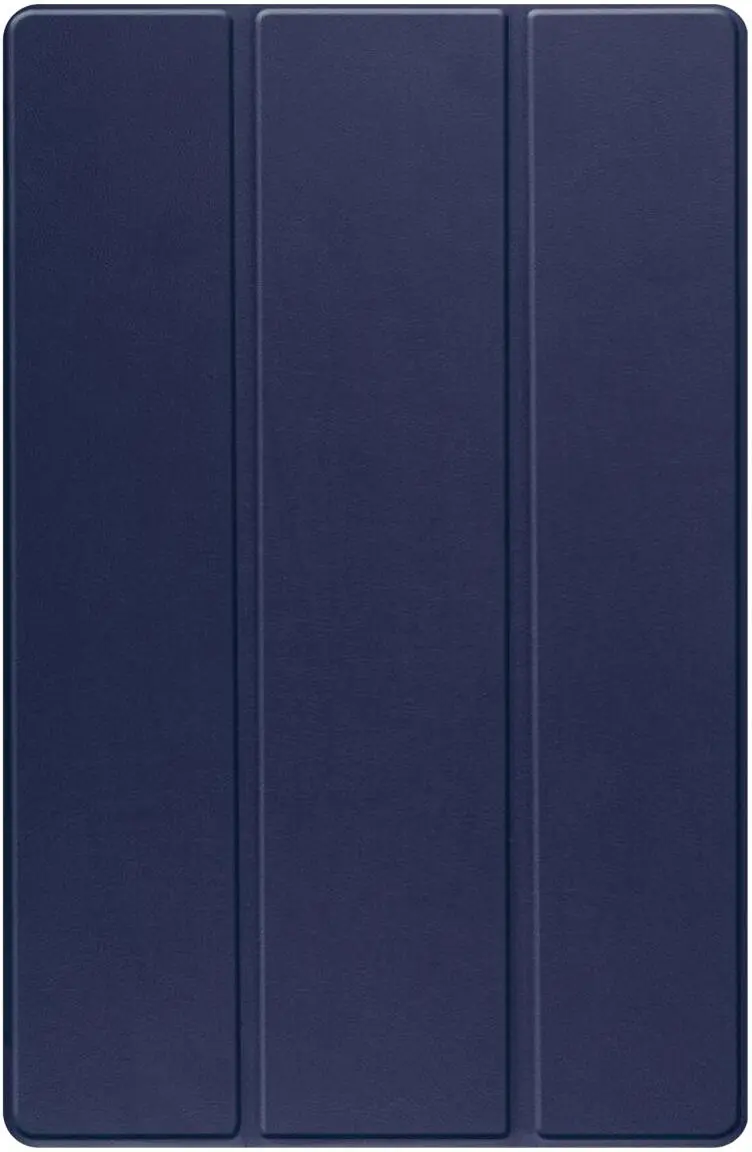 Samsung Tab S10 Ultra / S9 Ultra Hoes Luxe Tri-Fold Book Case Kunst Leer Blauw afbeelding 8