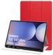 Samsung Tab S10 Ultra / S9 Ultra Hoes Luxe Tri-Fold Book Case Kunst Leer Rood