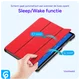 Samsung Tab S10 Ultra / S9 Ultra Hoes Luxe Tri-Fold Book Case Kunst Leer Rood afbeelding 6