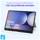 Samsung Tab S10 Ultra / S9 Ultra Hoes Luxe Tri-Fold Book Case Kunst Leer Rood afbeelding 7