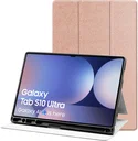 Samsung Tab S10 Ultra / S9 Ultra Hoes Luxe Tri-Fold Book Case Kunst Leer Roze
