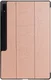 Samsung Tab S10 Ultra / S9 Ultra Hoes Luxe Tri-Fold Book Case Kunst Leer Roze afbeelding 8