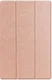 Samsung Tab S10 Ultra / S9 Ultra Hoes Luxe Tri-Fold Book Case Kunst Leer Roze afbeelding 9