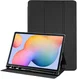 Samsung Galaxy Tab S6 Lite Hoes Luxe Tri-Fold Book Case Kunst Leer Zwart