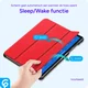 Samsung Galaxy Tab S6 Lite Hoes Luxe Tri-Fold Book Case Kunst Leer Rood afbeelding 7