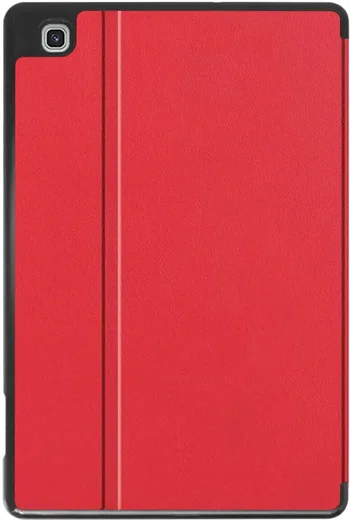 Samsung Galaxy Tab S6 Lite Hoes Luxe Tri-Fold Book Case Kunst Leer Rood afbeelding 8