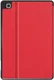 Samsung Galaxy Tab S6 Lite Hoes Luxe Tri-Fold Book Case Kunst Leer Rood afbeelding 8