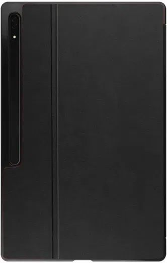 Samsung Galaxy Tab S7 / S8 Hoes Luxe Tri-Fold Book Case Kunst Leer Zwart afbeelding 8