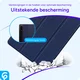 Samsung Galaxy Tab S7 / S8 Hoes Luxe Tri-Fold Book Case Kunst Leer Blauw afbeelding 2