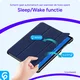 Samsung Galaxy Tab S7 / S8 Hoes Luxe Tri-Fold Book Case Kunst Leer Blauw afbeelding 3