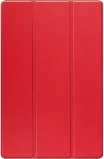 Samsung Galaxy Tab S8+/S7+/S7 FE Hoes Luxe Tri-Fold Book Case Kunst Leer Rood afbeelding 9