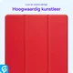 Samsung Galaxy Tab S8+/S7+/S7 FE Hoes Luxe Tri-Fold Book Case Kunst Leer Rood afbeelding 6